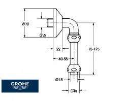 MEDIDAS CODO CONEXION GROHE